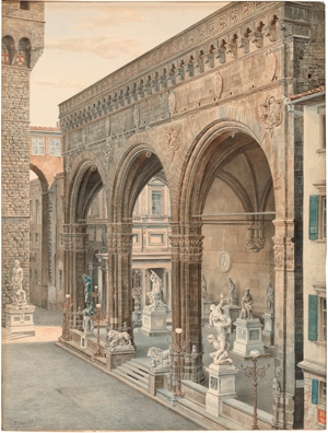 Lot 6715, Auction  117, Benussi, Ercole, Die Loggia dei Lanzi in Florenz
