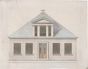 Lot 6719, Auction  117, Hansen, Christian Frederik - Umkreis, Entwurf zu einem Landhaus im klassizistischen Stil