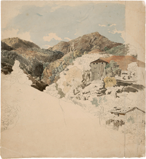 Lot 6747, Auction  117, Blaas, Carl von, Die Ruine der Burg Zwingenberg bei Prissian (Tisens) in Südtirol, im Hintergrund die Laugenspitze