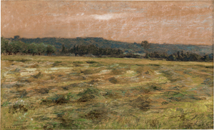 Lot 6762, Auction  117, Lhermitte, Léon Augustin, Champ Moissonné - Sommerliche Landschaft mit gemähter Wiese