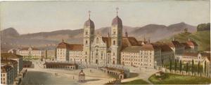 Lot 6981, Auction  117, Sattler, Hubert, Blick auf Kloster Einsiedeln im Kanton Schwyz