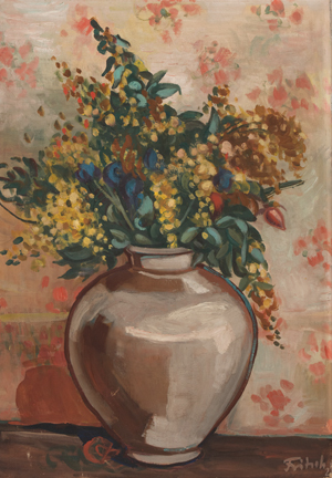 Lot 8029, Auction  117, Fritsch, Ernst, Sommerstrauß in bauchiger Vase