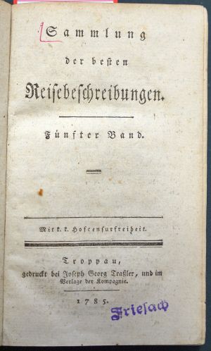 Lot 40, Auction  118, Wallis, Samuel, Reise um die Welt in den Jahren 1766, 1767 und 1768