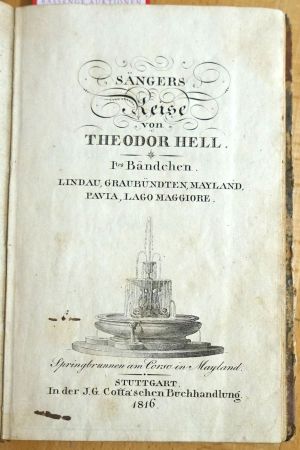 Lot 100, Auction  118, Hell, Theodor, Sängers Reise