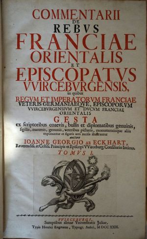 Lot 165, Auction  118, Eckhart, Joh. Georg von, Commentarii de rebus Franciae 