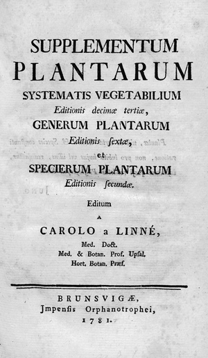 Lot 399, Auction  118, Linné, Carl von, Supplementum plantarum systematis vegetabilium
