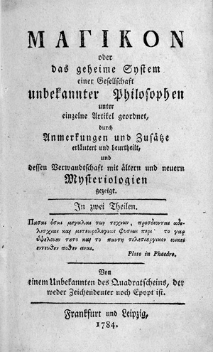 Lot 510, Auction  118, Kleuker, Johann Friedrich, Magikon oder das geheime System einer Gesellschaft unbekannter Philosophen