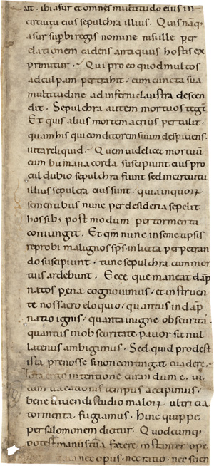 Lot 1002, Auction  118, Gregor I., Papst, Moralia in Job. Fragment einer lateinischen Handschrift in braun-schwarzer Tinte 