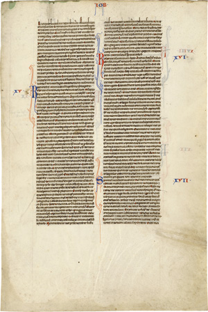 Lot 1007, Auction  118, Biblia latina, Einzelblatt aus einer lateinischen Handschrift auf Pergament