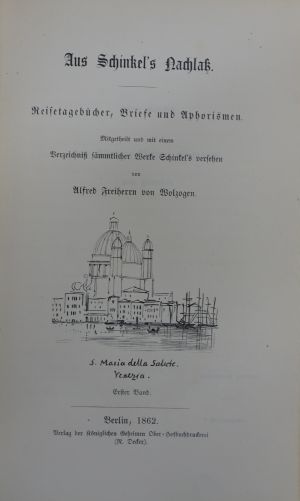 Lot 1177, Auction  118, Wolzogen, Alfred von, Aus Schinkel's Nachlaß