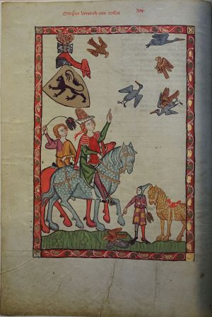 Lot 1202a, Auction  118, Codex Manesse, Die grosse Heidelberger Liederhandschrift