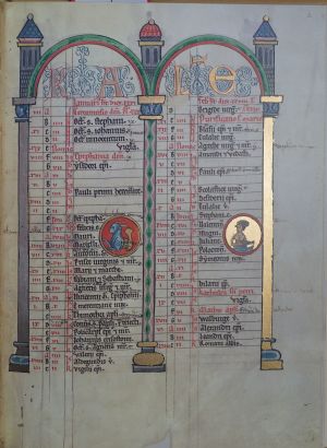 Lot 1210b, Auction  118, Goldenes Hildesheimer Kalendarium, Cod. Guelf. 13. Aug. 2° 