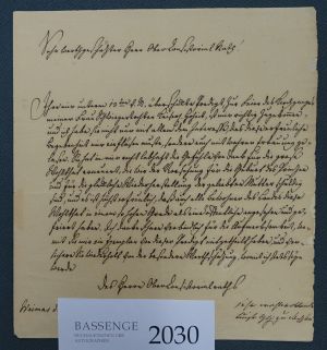Lot 2030, Auction  118, Luise, Großherzogin von Sachsen-Weimar, Brief 1818