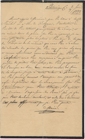 Lot 2031, Auction  118, Maria Pawlowna, Großherzogin von Sachsen-Weimar, Brief 1807