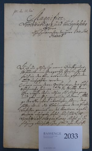 Lot 2033, Auction  118, Paulsen, Christian Heinrich, Brief 1790 an Herder