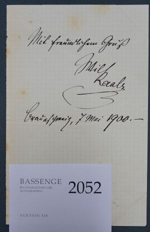 Lot 2052, Auction  118, Raabe, Wilhelm, Albumblatt 1900