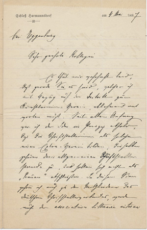 Lot 2063, Auction  118, Suttner, Bertha von, Brief 1887