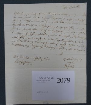Lot 2079, Auction  118, Hufeland, Gottlieb, Brief an Bertuch in Weimar