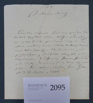 Lot 2095, Auction  118, Murray, Johan Anders, Brief 1783