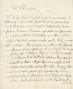Lot 2096, Auction  118, Mygind, Franz von, Brief 1763 an Jacquin