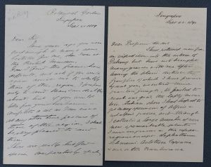 Lot 2103, Auction  118, Ridley, Henry Nicholas, 4 Briefe aus Kensington und Singapur