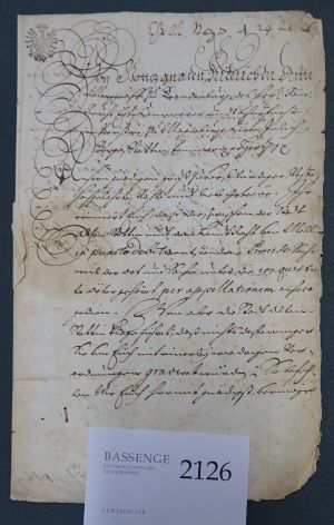 Lot 2126, Auction  118, Friedrich I., König in Preußen, Brief 1691 an das Hofgericht in Stargard