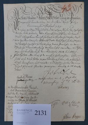 Lot 2131, Auction  118, Friedrich Wilhelm I., König von Preußen, Brief 1735