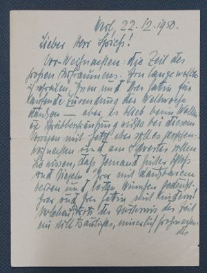 Lot 2143, Auction  118, Kesselring, Albert, Brief 1950 aus der Haft
