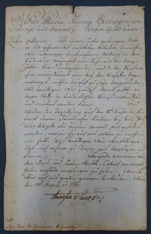 Lot 2154, Auction  118, Österreichischer Adel des 18. Jahrhunderts, Konvolut von 9 Autographen