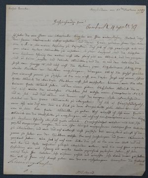 Lot 2187, Auction  118, Scherenberg-Janszen, R., Brief über Chodowiecki an Daniel Berger