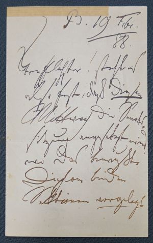 Lot 2197, Auction  118, Menzel, Adolph von, Brief 1888
