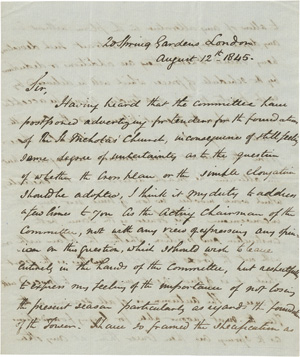 Lot 2203, Auction  118, Scott, Sir George Gilbert, Brief 1845