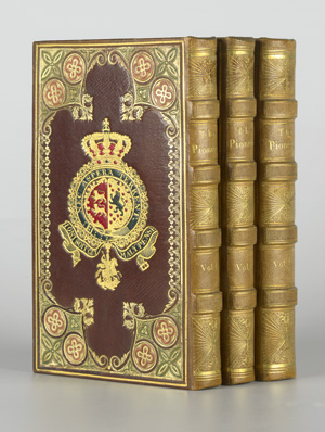 Lot 2323, Auction  118, Drei Wappeneinbände in braunem geglätteten Maroquin, aus der Bibliothek von Herzog Wilhelm von Braunschweig