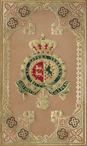 Lot 2324, Auction  118, Drei Wappeneinbände in hellbeigem geglätteten Maroquin, aus der Bibliothek von Herzog Wilhelm von Braunschweig