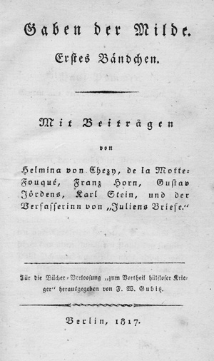 Lot 2337, Auction  118, Gaben der Milde, Herausgegeben von Friedrich Wilhelm Gubitz