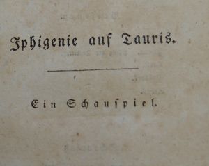 Lot 2343, Auction  118, Goethe, Johann Wolfgang von, Iphigenie auf Tauris