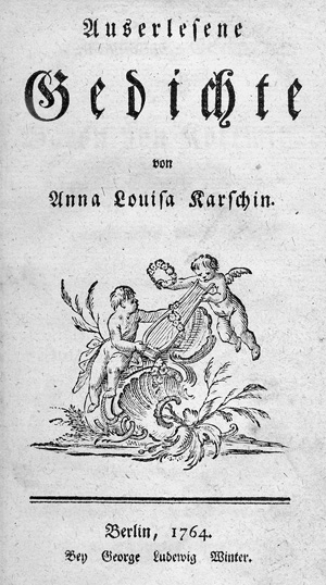 Lot 2364, Auction  118, Karsch, Anna Luise, Auserlesene Gedichte.