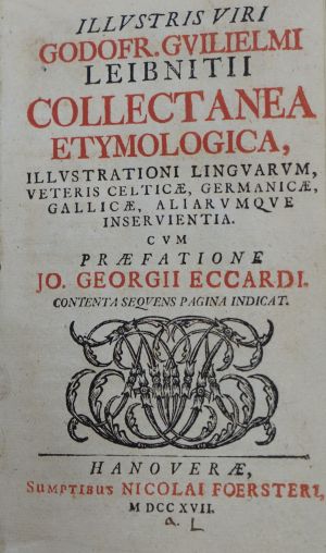 Lot 2371, Auction  118, Leibniz, Gottfried Wilhelm, Collectanea etymologica