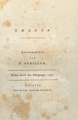 Lot 2417, Auction  118, Thalia, Herausgegeben von Friedrich Schiller
