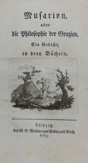 Lot 2426, Auction  118, Wieland, Christoph Martin, Musarion, oder die Philosophie der Grazien