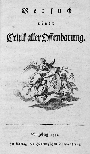 Lot 2432, Auction  118, Fichte, Johann Gottlieb, Versuch einer Critik aller Offenbarung