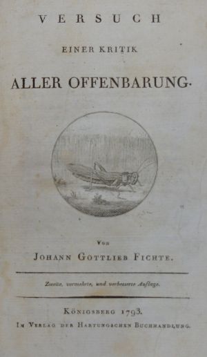 Lot 2433, Auction  118, Fichte, Johann Gottlieb, Versuch einer Kritik aller Offenbarung