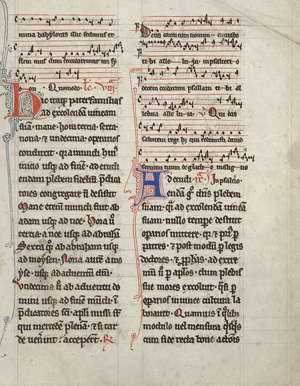 Lot 2737, Auction  118, Deus canticum novum, cantabo tibi, alleluia; Lateinische Handschrift auf Pergament