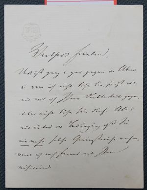 Lot 2795, Auction  118, Hiller, Ferdinand von, Brief 1878 + Postkarte