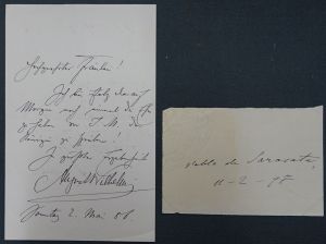 Lot 2873, Auction  118, Wilhelmj, August, Brief 1886 + Beigabe