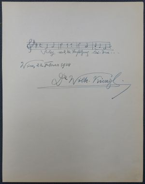 Lot 2898, Auction  118, Kienzl, Wilhelm, Musikal. Albumblatt