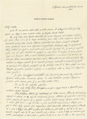 Lot 3020, Auction  118, Kisch, Egon Erwin, Eigenhändiger Brief. Berlin, 28. Februar 1925