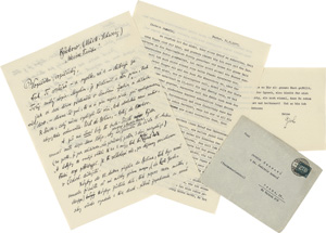 Lot 3034, Auction  118, Kisch, Egon Erwin, Eigenhändiger Brief. Buckow, 31. März 1927