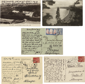 Lot 3054, Auction  118, Kisch, Egon Erwin, 5 eigenhändige Postkarte, Lyon, Sanary, Evisa und Nizza 1930