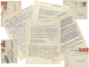 Lot 3082, Auction  118, Kisch, Egon Erwin, 5 Briefe des Jahres 1934 auf 4 Bögen, eigenhändig und maschinenschriftlich 